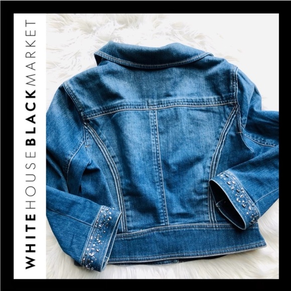 WHBM Embellished Denim Jacket - Picture 6 of 8